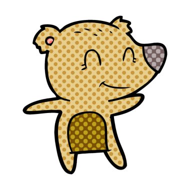 ayı çizgi film karakteri vektör çizim 