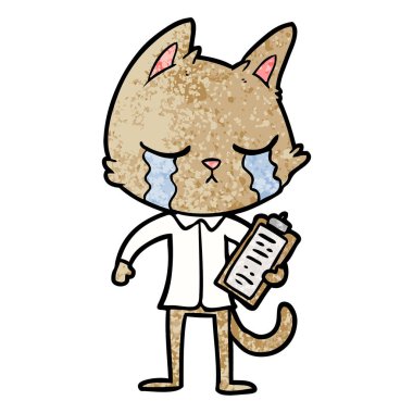 ağlayan çizgi film iş kedi