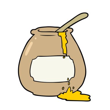 vektör çizim tasarım beyaz arka plan üzerinde izole karikatür bal 