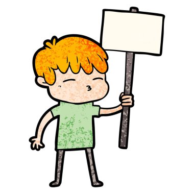 vektör çizim karikatür meraklı çocuk