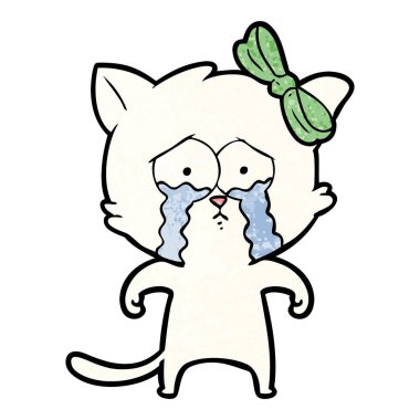 Çizgi film kedisinin vektör çizimi