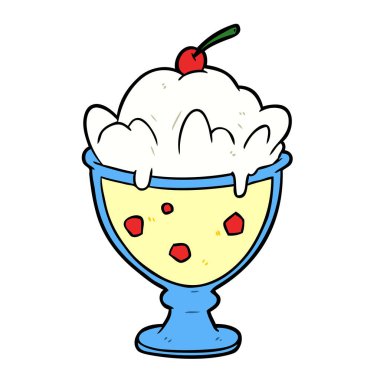 çizgi film lezzetli tatlı vektör çizim 