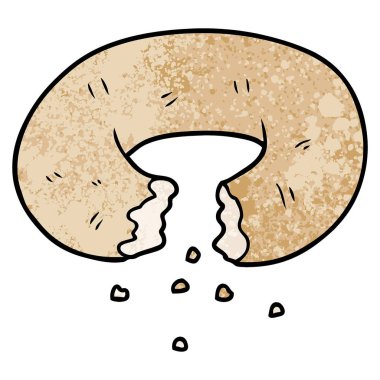 Çizgi film donutunun vektör çizimi