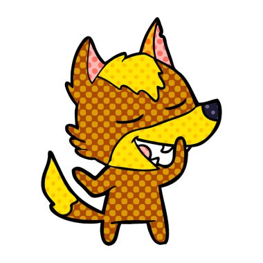 Tilki çizgi film karakteri vektör çizim