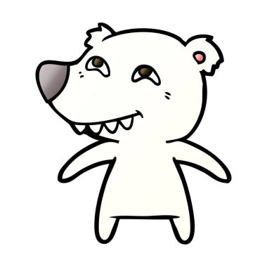 Kutup Ayısı Çizgi Filminin Vektör İllüstrasyonu