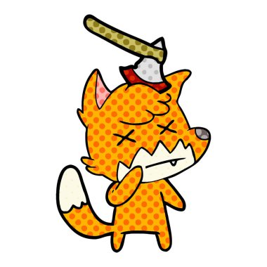 vektör çizim karikatür ölü Fox