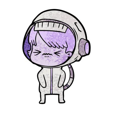 kızgın çizgi film alan kız