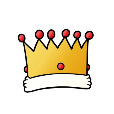 çizgi film taç vektör çizim