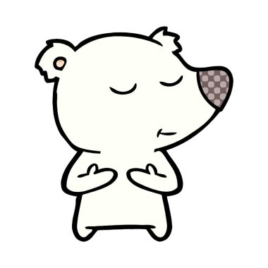 Kutup Ayısı Çizgi Filminin Vektör İllüstrasyonu