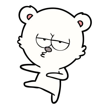 Kutup Ayısı Çizgi Filminin Vektör İllüstrasyonu