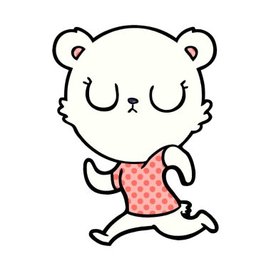 Kutup Ayısı Çizgi Filminin Vektör İllüstrasyonu