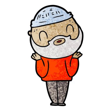 vektör çizim karikatür sakallı adam