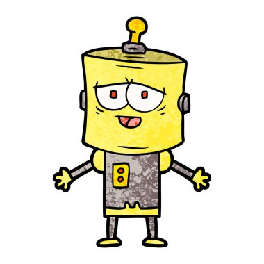 Çizgi film robotunun vektör çizimi