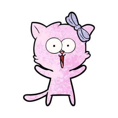 Çizgi film kedisinin vektör çizimi