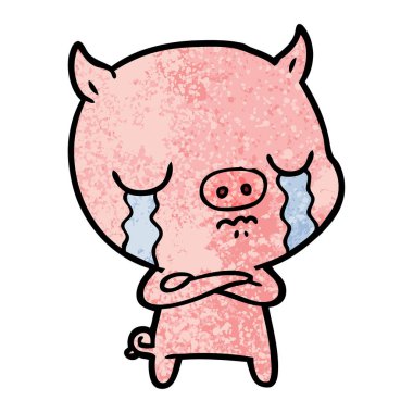 Çizgi film domuzunun vektör çizimi