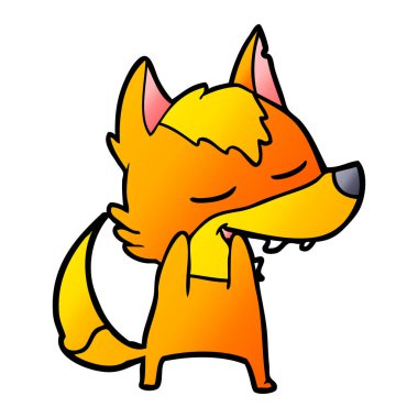 Çizgi film tilki vektör illüstrasyonu 