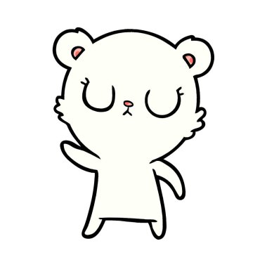 Kutup Ayısı Çizgi Filminin Vektör İllüstrasyonu