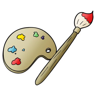 vektör çizim karikatür sanatçısı paleti