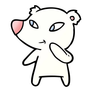 Kutup Ayısı Çizgi Filminin Vektör İllüstrasyonu