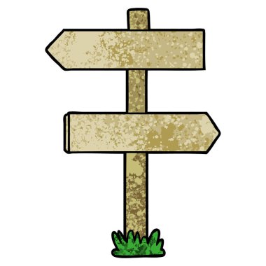 vektör çizim karikatür işareti yazı