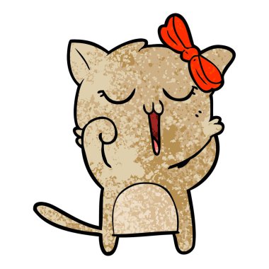 Çizgi film kedisinin vektör çizimi