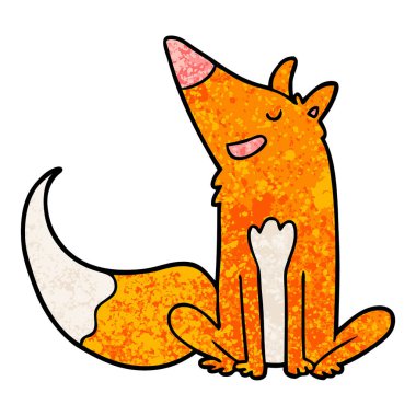 Çizgi film tilkisinin vektör çizimi