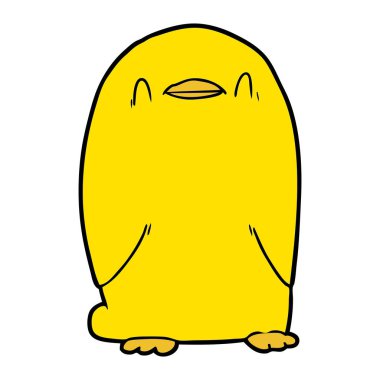 Çizgi film kuşunun vektör çizimi