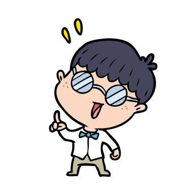 çizgi film fikri ile akıllı çocuk