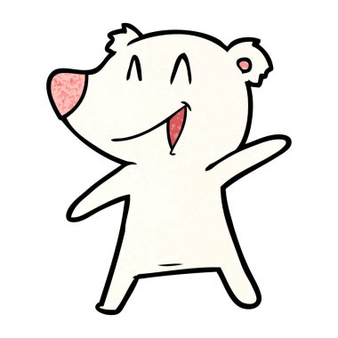 Kutup Ayısı Çizgi Filminin Vektör İllüstrasyonu