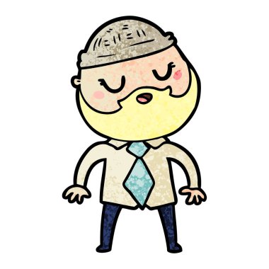 Sakallı sevimli çizgi adam