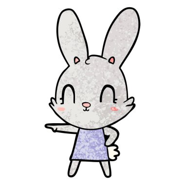 sevimli çizgi tavşan Giydir