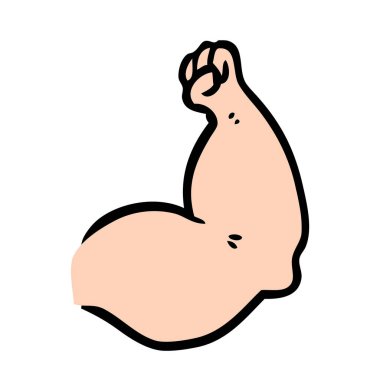 vektör çizim karikatür güçlü kol