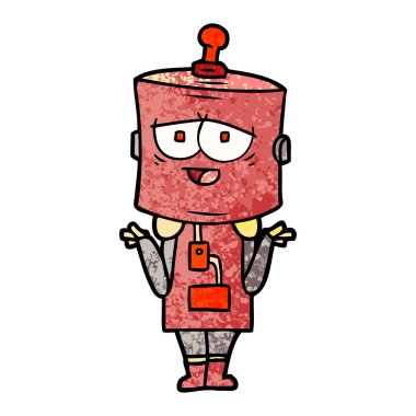 Çizgi film robotunun vektör çizimi