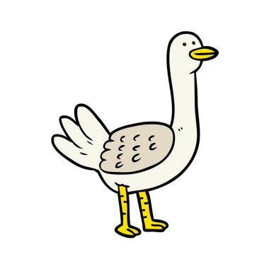 Çizgi film kuşunun vektör çizimi