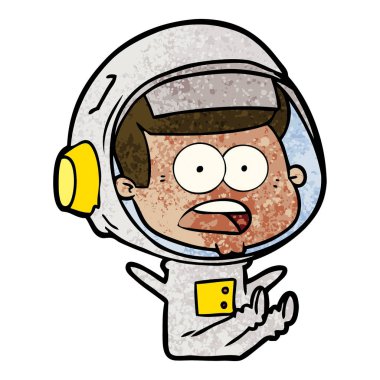 Çizgi film astronotunun vektör çizimi