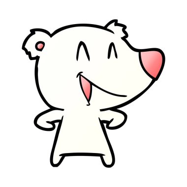 Kutup Ayısı Çizgi Filminin Vektör İllüstrasyonu