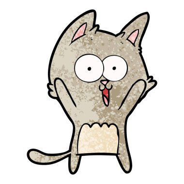 komik karikatür kedi vektör çizim