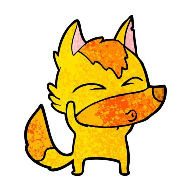 Tilki çizgi film karakteri vektör çizim