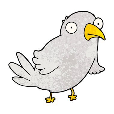 Çizgi film kuşunun vektör çizimi