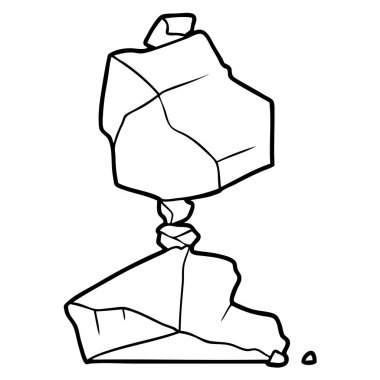 Çizgi film kayalarının vektör çizimi