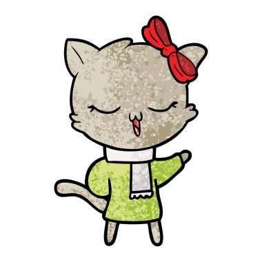 kafa yay ile karikatür kedi