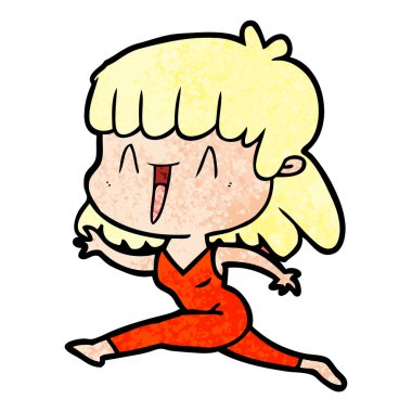 vektör çizim tasarım beyaz arka plan üzerinde izole komik karikatür kişi