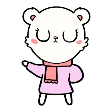 Kutup Ayısı Çizgi Filminin Vektör İllüstrasyonu