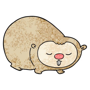 vektör çizim karikatür wombat