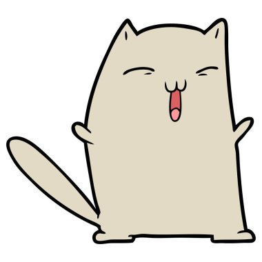 Çizgi film kedisinin vektör çizimi