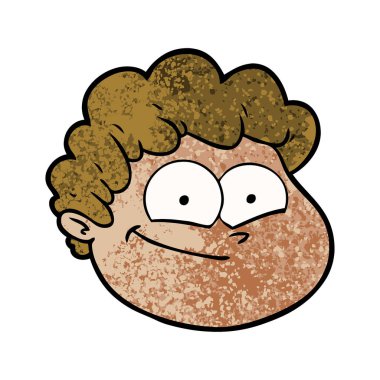 vektör çizim karikatür erkek yüz