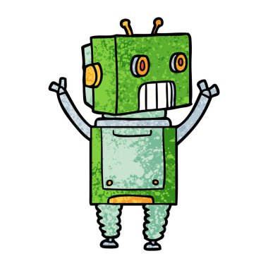 Çizgi film robotunun vektör çizimi