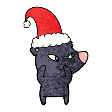 vektör çizim karikatür Noel ayı