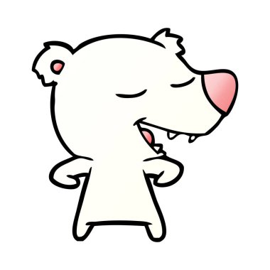 Kutup Ayısı Çizgi Filminin Vektör İllüstrasyonu