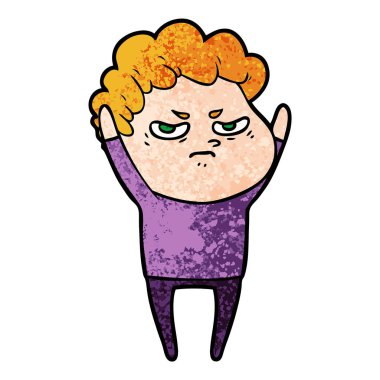 vektör çizim karikatür kızgın adam